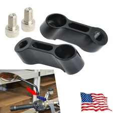 10mm Mirror Mount Extenders Adapters Risers For Yamaha Honda Scooters Dual Sport