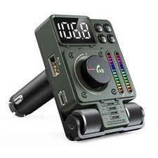 Bluetooth 5.3 FM Transmitter for Car Adjustable Treble and Bass Sound Player