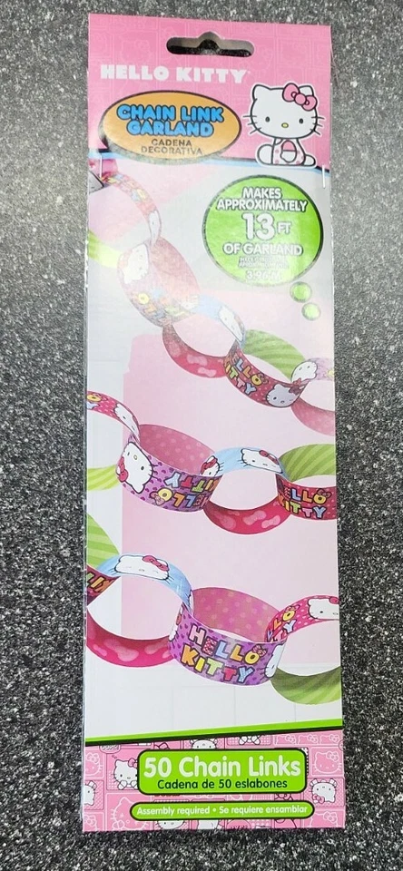 Guirnalda Hello Kitty Eslabón de Cadena Decoración Niña Fiesta de Cumpleaños Juego Fiesta Suministro  Foto 3 de 3