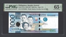 Philippines 1000 Piso 2016G P211b Uncirculated Grade 65