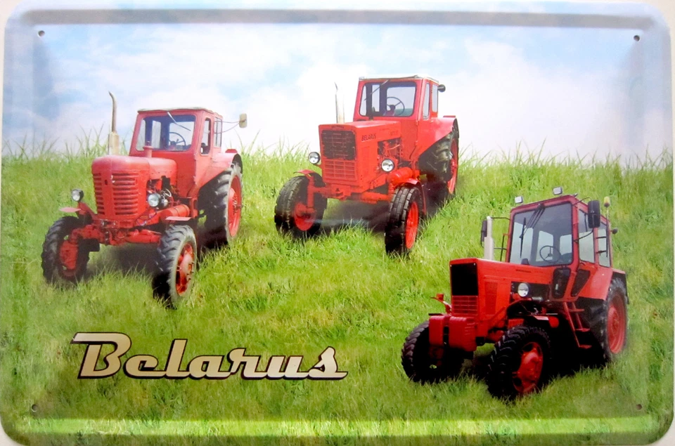 VIELESGUENSTIG BY ROBBY WANKA Blechschild Schild 20x30 cm - Belarus Traktor Traktoren Landwirtschaft