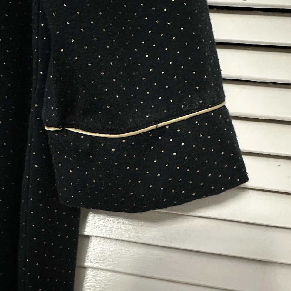 Soma Women's Black Gold Dot Stars Size XL 3/4 Sleeve Cotton Blend Gown comfort - Image 3 of 4