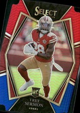 2021 Panini Select #68 Trey Sermon Red and Blue Prizm Die Cut