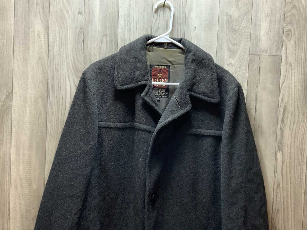 Vintage Loden King Loden Coat Mens 36 Alpine Wool Germany 80s | eBay