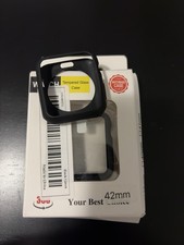 2 Pack Unbranded For Apple Watch Case Covers 42mm Black Clear Bumper Protector