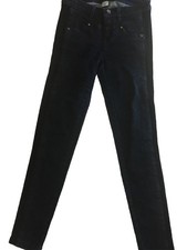 Cache Dark Wash Skinny Ankle Stretchy Side Panel Diamond Details Sz 2