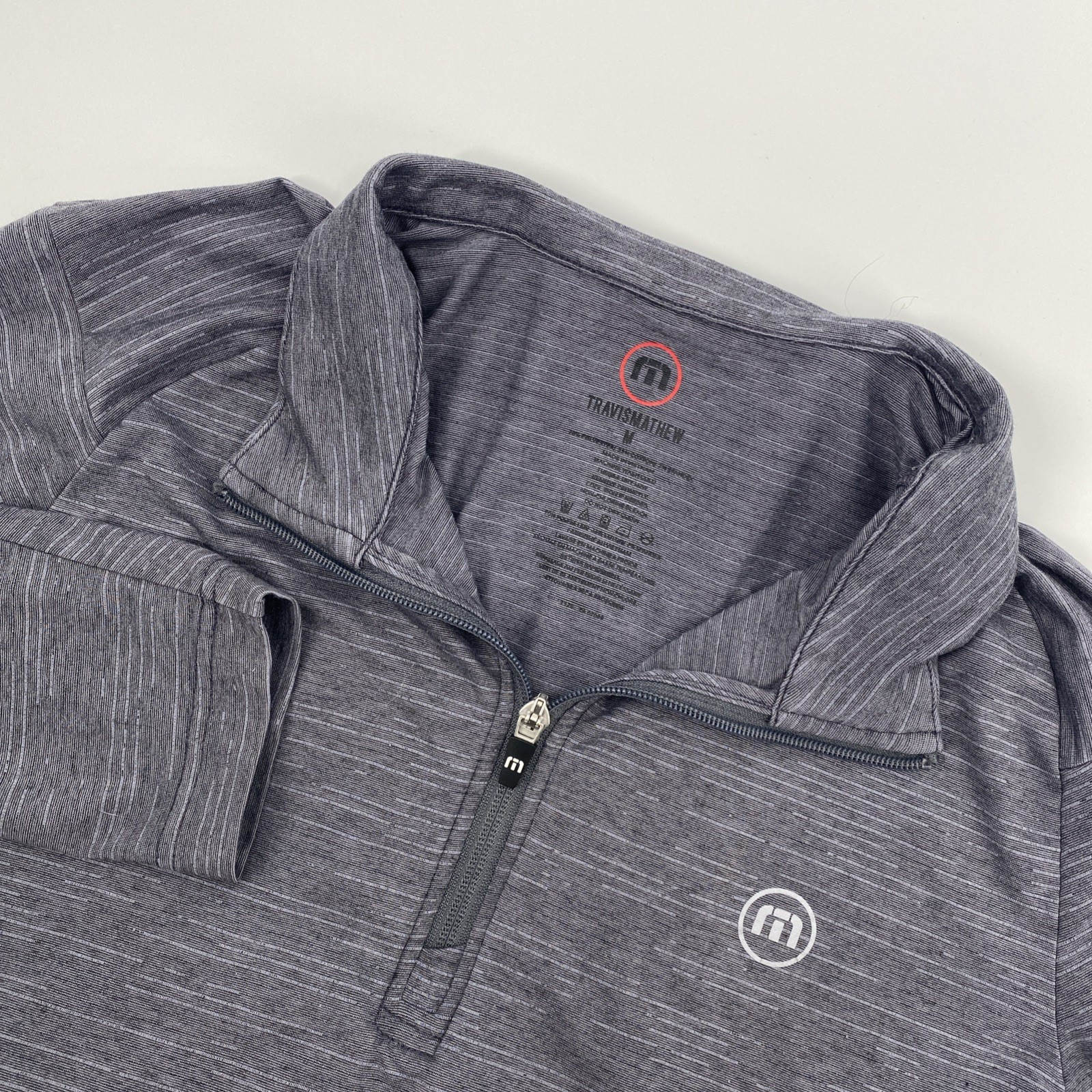 Travis Mathew Cloud Pullover Mens Medium Gray 1/4… - image 1