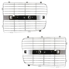 Pair Of Grilles 2002-2003 Dodge Ram 1500 Ram 3500 Ram 2500 Slt Laramie 5073296aa