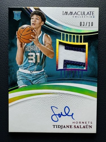 2024-25 Panini Immaculate Tidjane Salaun #127 RC Rookie GOLD Patch Auto RPA /10
