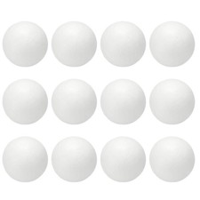 1.5 Inches Craft Foam Balls, 12 Pcs Round Polystyrene Foam Balls, White