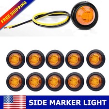 5pcs LED Marker Lights Round Clearance Truck Trailer Dual Function Bullet Lamp