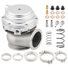 Silver 44mm Turbo External Wastegate With V-band Flange 17 Psi Springs Silver 44mm Turbo External Wastegate With V-band Flange 17 Psi Springs