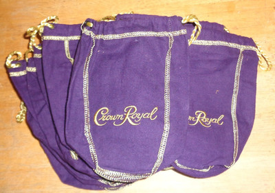 Purple Crown Royale Drawstring Bags - Lot Of 15           (C6)