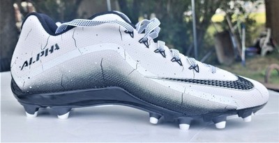 Nike Alpha Pro 2 TD Men's White and Black Football Cleats Size 13.5, #719925-100