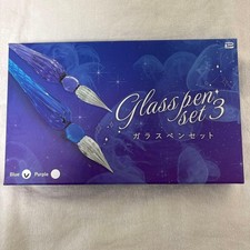 glass pen set 3 blue color dcd5f5