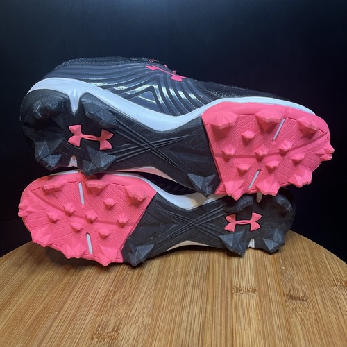 Neu ohne Karton Under Armour Glyde Softballschuhe Mädchen 6 schwarz pink Schnürschuhe Gummispikes - Bild 17 von 24