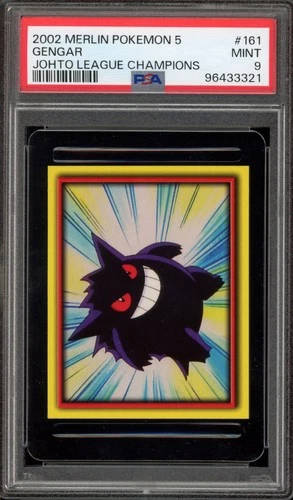 Pokemon Gengar Merlin 5 Johto League Champions #161 PSA 9 Mint