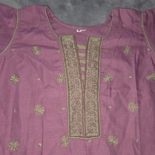 Indian Pakistani Kurta Kameez Tunic Top Dress Pink Womens Size 36