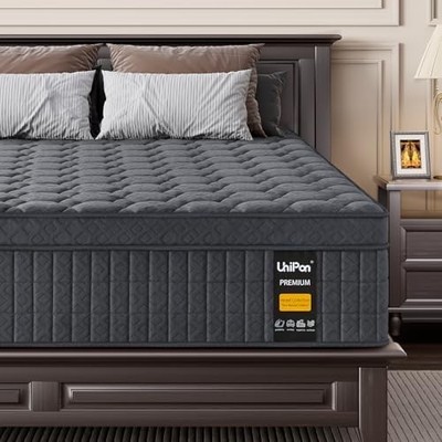 14 Inch Extra Firm Mattress Queen, Hybrid Mattress with Back and Lumbar Hip Supp