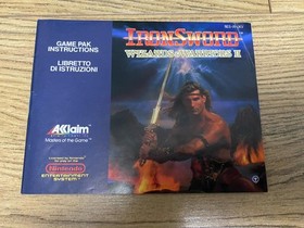 NINTENDO NES IRON SWORD WIZARDS & WARRIORS II  BOXED PAL MINT & PROTECTOR CASE