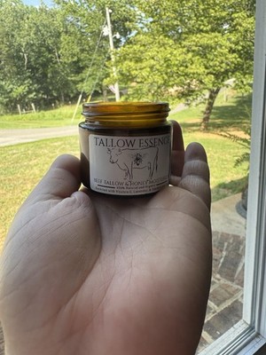 Organic Grass Fed Beef Tallow and Honey Balm for Face Natural Moisturizer 