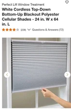 Cellular 24W X 64 L Top-Down Bottom-Up White Blackout