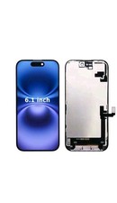 For iPhone 16 LCD Soft Touch Screen Digitizer Display Replacement Assembly Frame
