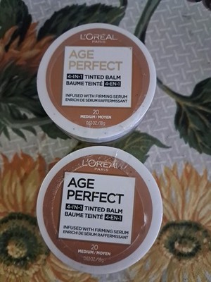 2 L'Oreal Paris Age Perfect 4-in-1 Tinted Face Balm Firming Serum 20 Medium NIP 