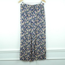 Vintage Small Pants Dainty Floral Pull On Wide Leg Cottagecore 90s Teacher Boho