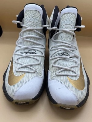 Nike LeBron 13 Elite White Gold Men s Size 11 Basketball Athletic Sneakers