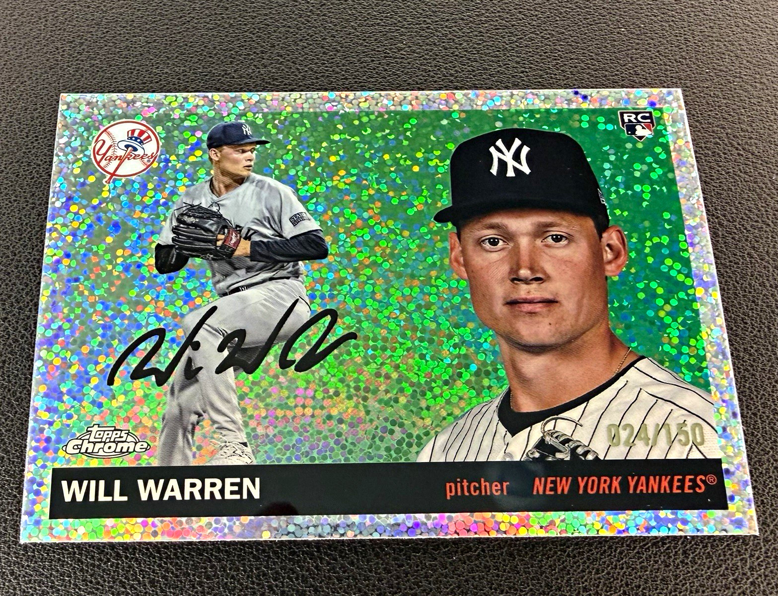 Topps Chrome Platinum 2025 Will Warren Yankees RC #294 Speckle Refractor /150