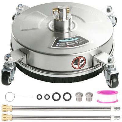 #ad 14quot; Stainless Steel Pressure Washer Surface Cleaner 4 Wheels Driveway 4000PSI $49.99