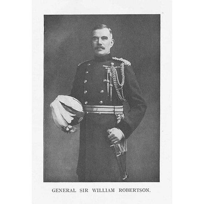 GENERAL SIR WILLIAM ROBERSTON Chief of Imperial General Staff Antique Print 1918