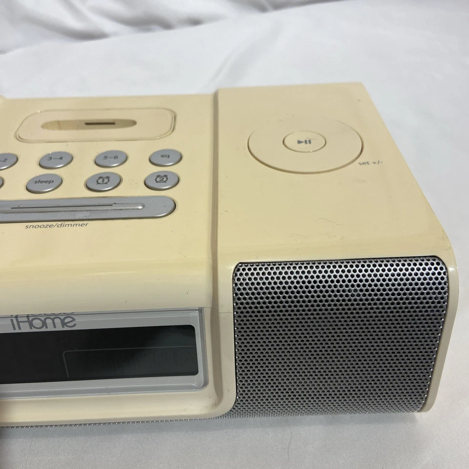 iHOME iH9 iPod Altavoz Base Reloj AM/FM Radio Alarma Batería Respaldo SIN CONTROL REMOTO Foto 3 de 4