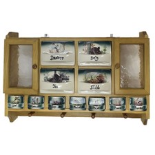 Gewürzregal groß - Küchenregal für Gewürze Schüttenregal Gewürzschrank Wandregal