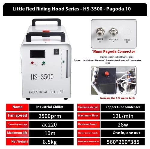 Industrial Water Chiller Water-Cooled CW3000 Industrial Refrigeration Machine - Picture 10 of 12