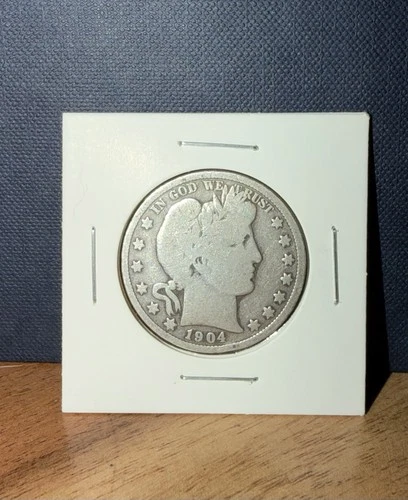 1904-O (New Orleans) Barber Half Dollar 50C Circulated Fine 90% Silver Look!