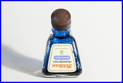 Ink Well 1950s Wagenfeld Pelikan Fountain Pen Ink Royal Blue 71S Almost Empty