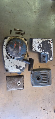 #ad Used homelite BLUE slXL 12 RECOIL BOLTs Air Filter Cover And Clutch Cover $38.70