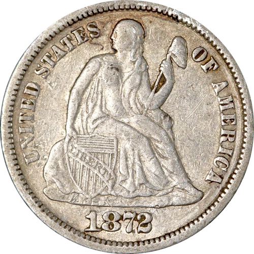1872-P Seated Liberty Dime