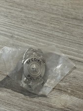 Novelty Special Police Lapel Pin Screwback NOS Sealed Plastic Silver Color
