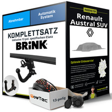 Für RENAULT Austral SUV Anhängerkupplung abnehmbar +eSatz 13pol 07.2022-jetzt