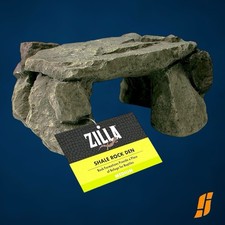 Medium Non-Porous Shale Rock Hideout - Easy-Clean Terrarium Decor for Reptiles