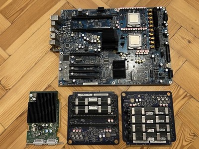 Apple Mac Pro 1,1 2,1 Mainboard Bundle | 2x Intel Xeon CPU + 2x RAM Riser Karte