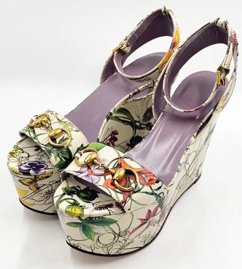 Gucci Wedge Floral Heels for Women for sale | eBay