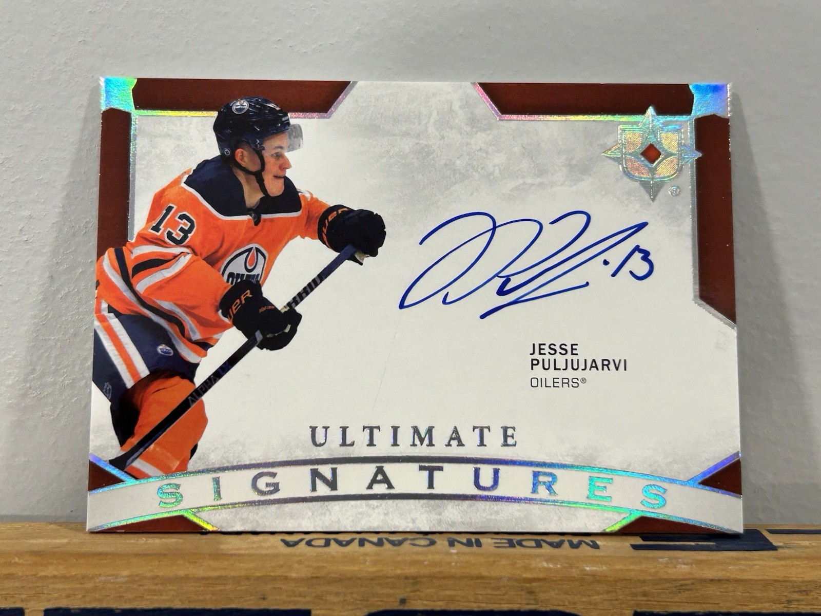 2021-22 Upper Deck Ultimate Jesse Puljujarvi Auto #US-PU Hockey Card