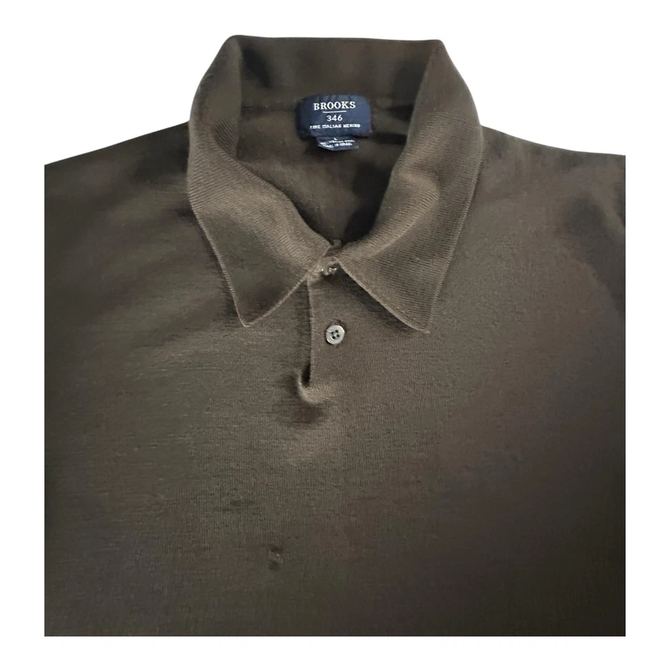 Suéter Brooks Brothers 346 Talla L Marrón 100% Cachemira Fina Botón Manga Larga Foto 2 de 4