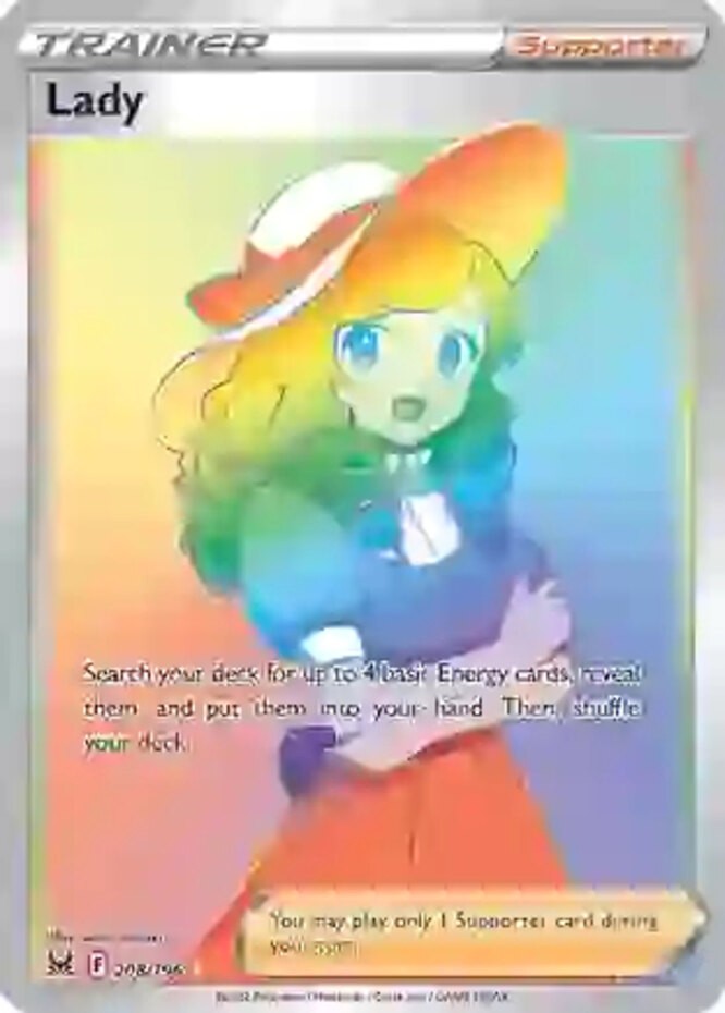 NM-Mint Lady - 208/196 - Secret Rare Pokemon Lost Origin