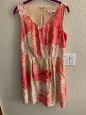 Ann Taylor Loft Pink Lined Dress Size 8