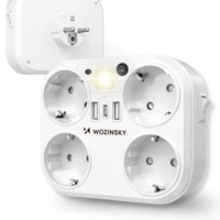 Wozinsky SteckdosenwüRfel Steckeradapter Ohne Kabel Mehrfachsteckdose Mit USB-C